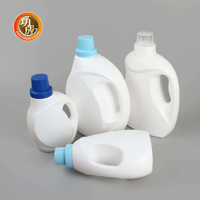 খালি HDPE লন্ড্রি ডিটারজেন্ট বোতল 1000ml 1500ml 3000ml সাদা তরল ডিটারজেন্ট বোতল
