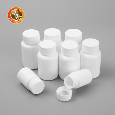 স্ক্রু টপ সহ 100ml 120ml 150ml সাদা প্লাস্টিকের বড়ির বোতল