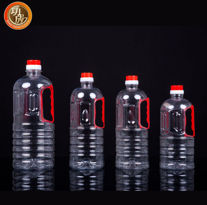 কাস্টম প্লাস্টিক মশলা বোতল 800ml 900ml স্বচ্ছ PET সয়া সস বোতল