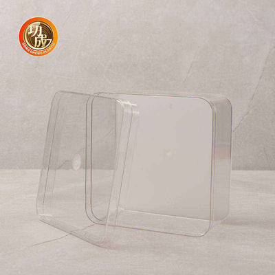 600ml 810ml কাস্টমাইজ প্যাকিং বক্স স্বচ্ছ আয়তক্ষেত্রাকার PET ফুড বক্স