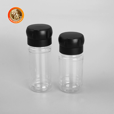 125Ml প্লাস্টিকের মশলার বোতল স্ক্রু মাউথ সিজনিং শেকার ঢাকনা দিয়ে
