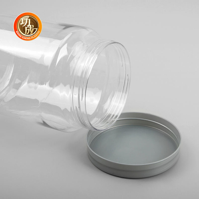 ফুড গ্রেড ক্লিয়ার প্লাস্টিক জ্যাম বোতল 500ml 2000ml পোষা কুকি জার