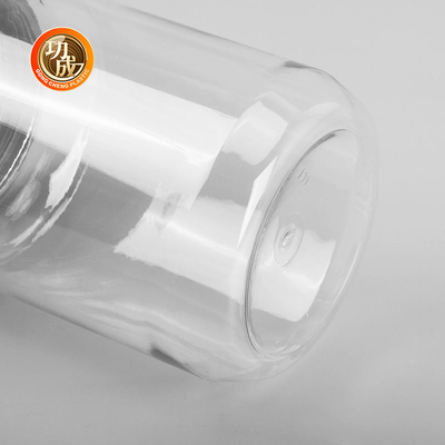 ফুড গ্রেড ক্লিয়ার প্লাস্টিক জ্যাম বোতল 500ml 2000ml পোষা কুকি জার