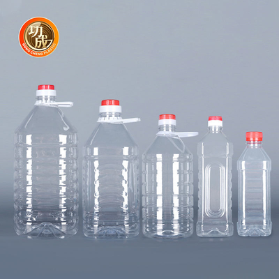 OEM ক্লিয়ার পোষা প্লাস্টিক মশলা বোতল 250ml 500ml 1l রান্নার তেল কন্টেইনার প্লাস্টিক