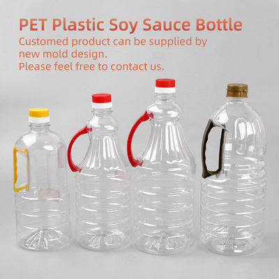 কাস্টম প্লাস্টিক মশলা বোতল 800ml 900ml স্বচ্ছ PET সয়া সস বোতল