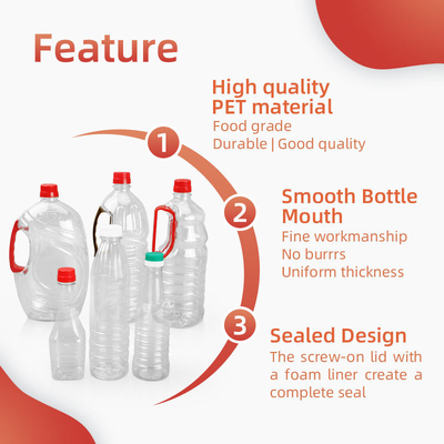 PET 760ml প্লাস্টিক কুকিং অয়েল বোতল কন্টেইনার ফুড গ্রেড লং নেক