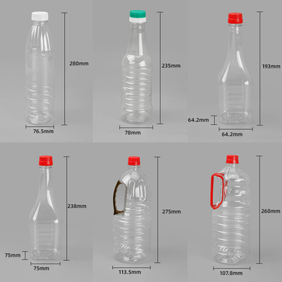 380ml 500ml 760ml প্লাস্টিক মশলা বোতল খালি বর্গাকার ভোজ্য তেলের বোতল