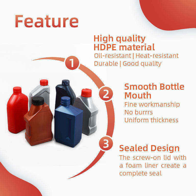 খালি HDPE 1L মোটর তেল জগ প্লাস্টিক পেট্রোল বোতল ফুটো প্রমাণ