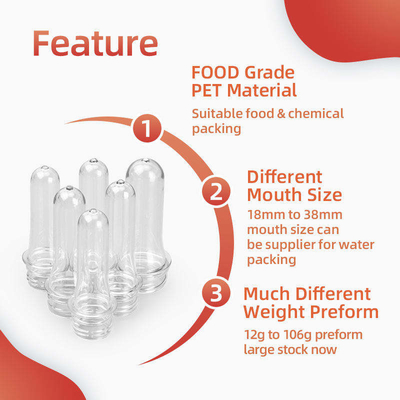 28mm 30mm 62mm জলের বোতল PET Preform ছাঁচ ফুড গ্রেড