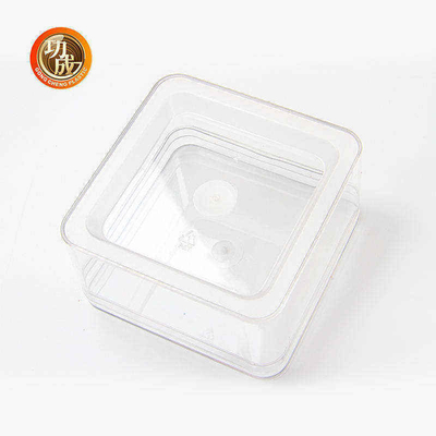 600ml 810ml কাস্টমাইজ প্যাকিং বক্স স্বচ্ছ আয়তক্ষেত্রাকার PET ফুড বক্স