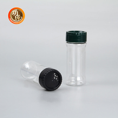 শেকার ঢাকনা সহ 125ml ক্লিয়ার সিজনিং বোতল বাল্ক স্পাইস জার