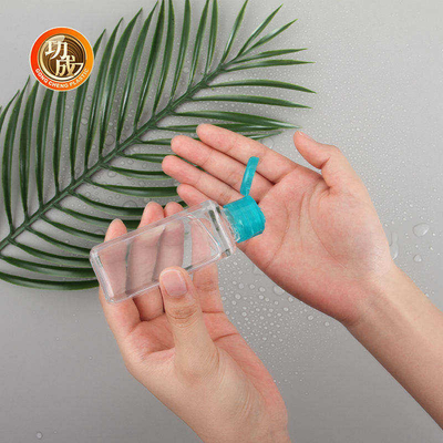 30ML কাস্টম পকেট প্লাস্টিক স্যানিটাইজার বোতল হ্যান্ড স্যানিটাইজার বোতল কীচেন